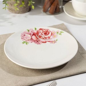 Тарелка «Розовые розы», d=18,5 см