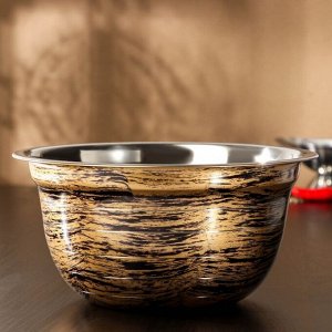 Миска Wood, 2,4 л, d=22 см, цвет древесный