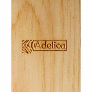 Доска - менажница деревянная для подачи шотов Adelica, на 5 рюмок, 30x13x1,8 см, берёза