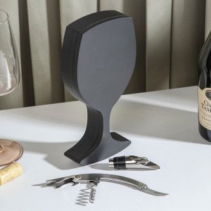Набор для вина «Бокал», 2 предмета: штопор, каплеуловитель