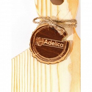 Доска разделочная авторская Adelica, с эпоксидной пищевой смолой, 19x34x2,5 см, цельный кедр, рисунок МИКС
