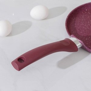 Сковорода блинная Trendy style, d=22 см, пластиковая ручка, антипригарное покрытие, цвет бордовый