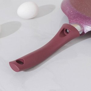 Сковорода блинная Trendy style, d=22 см, пластиковая ручка, антипригарное покрытие, цвет бордовый