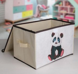 Короб для хранения с крышкой «Малыш панда»