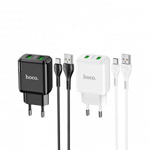 Сетевое зарядное устройство Hoco N6 QC3.0 с кабелем Type-C