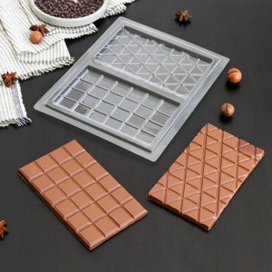 Форма для шоколада и конфет «Плитка шоколада», 26,5?21 см