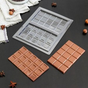 Форма для шоколада и конфет «Плитка шоколада», 26,5?21 см
