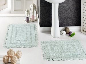 Набор ковриков для ванной "KARNA" кружевной EVORA 60x100 + 50x70 cm