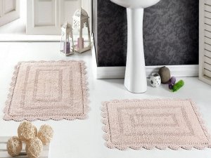 Набор ковриков для ванной "KARNA" кружевной EVORA 60x100 + 50x70 cm