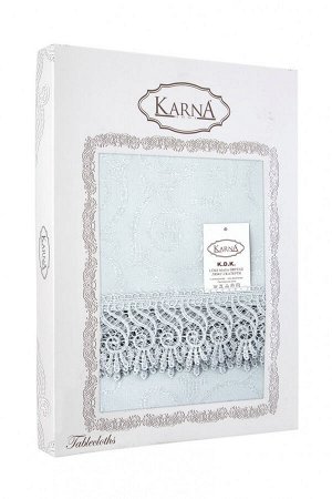 Скатерть "KARNA" KDK с гипюром прямоугольная  160х300 см