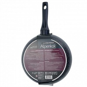 Сковорода-сотейник 28 см алюминиевая с антипригарным покрытием и индукционным дном ALPENKOK AK-0115/28N "STONE PREMIUM"