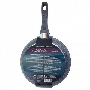 Сковорода 26 см алюминиевая с антипригарным покрытием и индукционным дном ALPENKOK AK-0105A/26N "GRANIT PREMIUM"