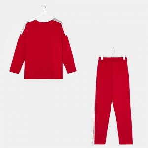 Комплект женский (свитшот, брюки), цвет бордо