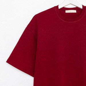 Пижама женская (футболка и шорты) KAFTAN Basic р. 44-46, бордовый