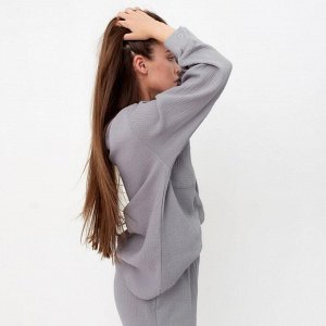 Пижама женская (рубашка и брюки) KAFTAN &quot;Basic&quot; размер 48-50, цвет серый