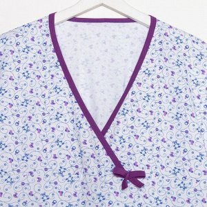 Ночная сорочка женская, цвет белый/фиолетовый