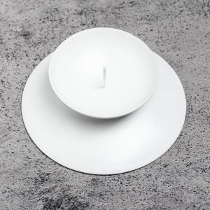 Подсвечник металл на 1 свечу "Гадальный Н", 3х7,3 см, белый