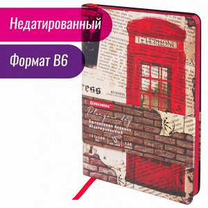 Ежедневник недатированный B6 (127х186 мм), VISTA, под кожу, гибкий, 136 л., "Good old England", 112107