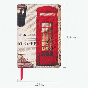 Ежедневник недатированный B6 (127х186 мм), VISTA, под кожу, гибкий, 136 л., "Good old England", 112107