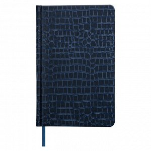 Ежедневник недатированный А5 (138х213 мм)  "Comodo", под кожу, 160 л., темно-синий, 113500