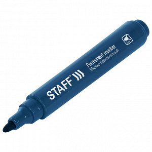 Нет Бренда Маркер перманентный STAFF &quot;Basic Budget PM-125&quot;, СИНИЙ, круглый наконечник 3 мм, 152175