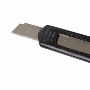 Нож канцелярский 9 мм STAFF "Basic", фиксатор, цвет корпуса ассорти, упаковка с европодвесом, 230484