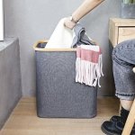 Корзина для белья текстильная с крышкой 543
