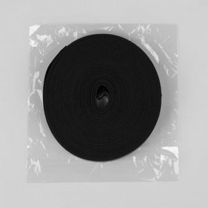 Светоотражающая лента-резинка, 20 мм, 10 ± 1 м, цвет чёрный