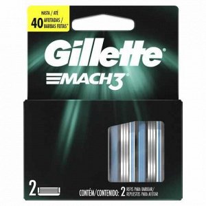 Gillette сменные кассеты Mach3, 2шт