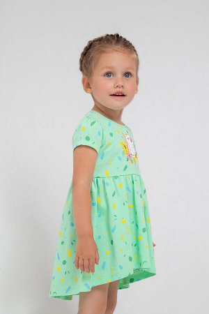 Платье для девочки Crockid КР 5739 нео-минт, цветное ассорти к327
