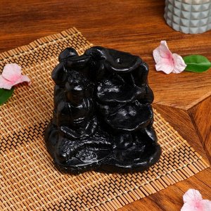 Подставка для благовоний "Будда", гипс, чёрная, 14 см