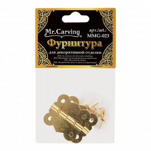 Товарный знак отсутствует &quot;Mr. Carving&quot; MMG-023 фурнитура для шкатулок &quot;петля&quot; №01 золото