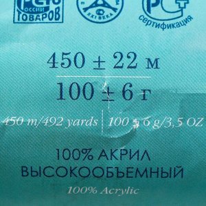 Пряжа "Бисерная" 100% акрил 450м/100гр  (191-Ежевика)