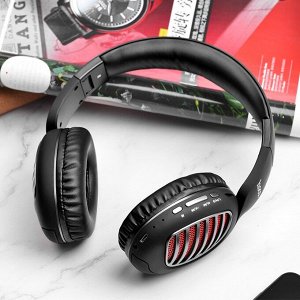 Беспроводные наушники гарнитура HOCO W23 Brilliant sound, Bluetooth, 300 мАч, черный, AUX/TF, контроллер, микрофон