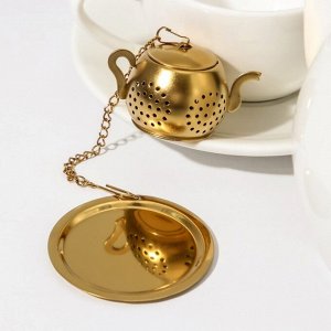 Сито для чая Magistro «Чайник Goldie», цвет золотой