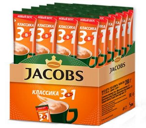 Напиток кофейный растворимый JACOBS 3 в 1 “Классика”, 24 шт х 12 г