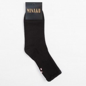 Носки MINAKU «Space», цвет черный, (25 см)