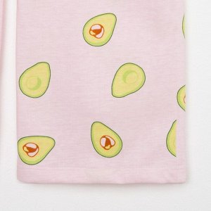 Пижама женская (футболка, брюки) KAFTAN Avocado, розовая