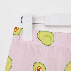 Пижама женская (футболка, шорты) KAFTAN Avocado, белая
