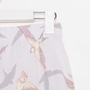 Пижама женская (рубашка и брюки) KAFTAN Birds серый