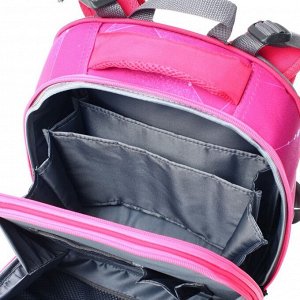 Рюкзак каркасный Stavia, 38 х 30 х 16 см, эргономичная спинка, "Чёрная кошка", розовый