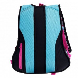 Рюкзак молодежный Across Merlin, эргономичная спинка, 43 х 29 х 15 см, Hello Kitten, голубой/розовый/белый/чёрный