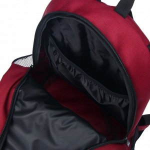 Рюкзак молодежный эргономичная спинка Stavia, 46 х 33 х 16 см, с вышивкой, бордо/светло-серый