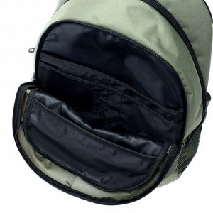 Рюкзак молодежный эргономичная спинка Stavia, 46 х 33 х 16 см, с вышивкой, хаки/светло-серый