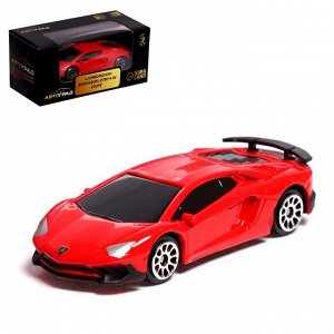 Машина металлическая LAMBORGHINI AVENTADOR LP750-4 SV, 1:64, цвет голубой