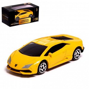 Машина металлическая LAMBORGHINI HURACAN LP610-4, 1:64, цвет жёлтый