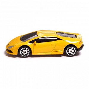 Машина металлическая LAMBORGHINI HURACAN LP610-4, 1:64, цвет жёлтый