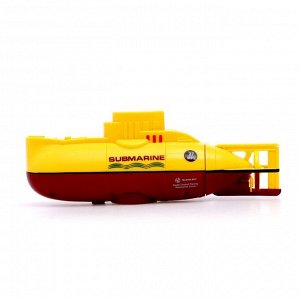 Подводная лодка радиоуправляемая «Гроза морей», свет, цвет жёлтый