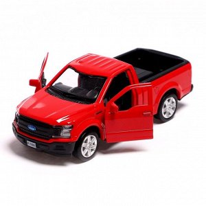 Машина металлическая FORD F-150, 1:32, инерция, открываются двери, цвет красный