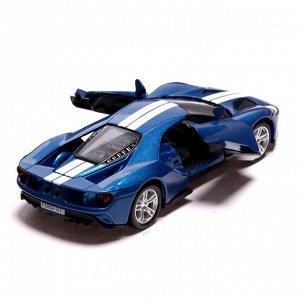 Машина металлическая FORD GT, 1:32, инерция, открываются двери, цвет синий